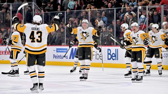 Harkins' goal ends franchise record 12-round shootout over Canadiens taken in Montreal (Penguins)